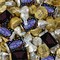 Happy New Year Assorted Chocolate Candy Mix - Wrapped Chocolate Miniatures, Silver Foiled Kisses & Gold Mini Peanut Butter Cups - Polka Dot